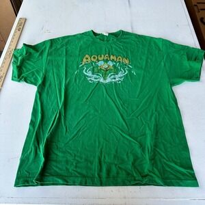 Aquaman Shirt Adult 2XL Movie DC Comics Super Hero Mens 90s Orange XXL Vintage